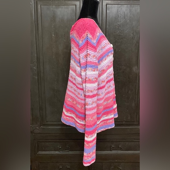 Chadwick shades of pink cardigan sweater with pearl buttons - size XL - Picture 2 of 10